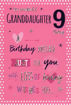 Picture of FOR A WONDERFUL GRANDDAUGHTER 9 TODAY CARD